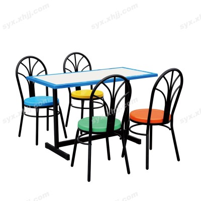 舒雅轩学校食堂餐桌椅组合 饭堂员工餐厅不锈钢餐桌椅