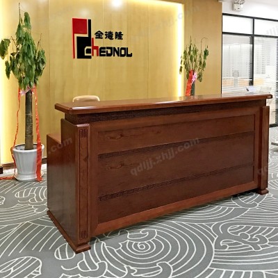 北京全德隆家具 油漆前台 实木贴皮接待台