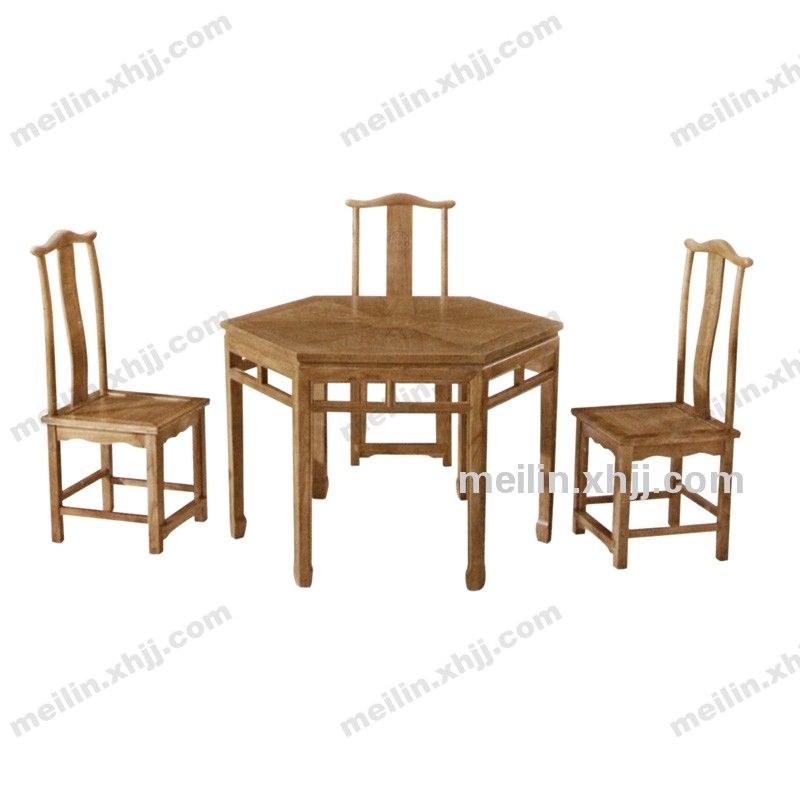 香河实木碳化桌椅休闲餐桌椅