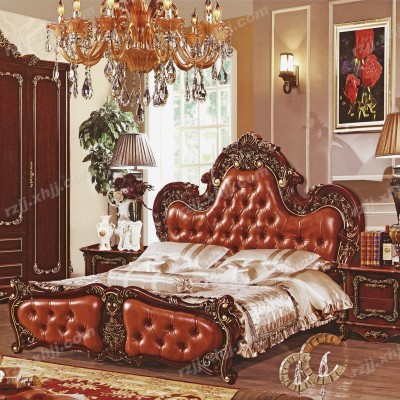 欧式床双人床卧室雕刻床卧室大床婚床实木公主床