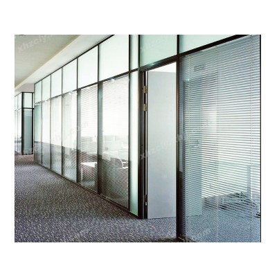 香河县中辰铝业屏风双层钢化玻璃隔间