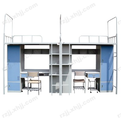钢制公寓床多层板衣柜书架桌子组合高低床