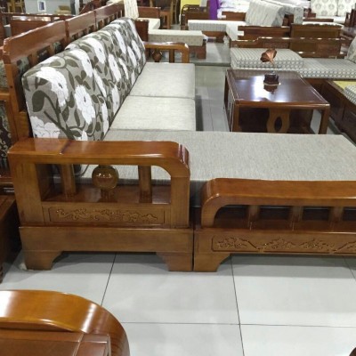 香河家具新中式实木沙发转角沙发3.6米长S043#