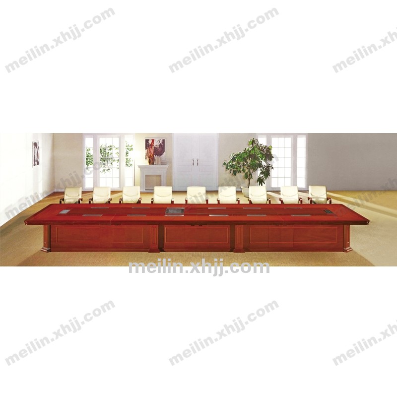 香河高档古典实木皮会议桌12