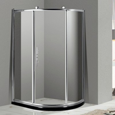 刀形两固一活铝合金钢化玻璃淋浴房D-8001B#