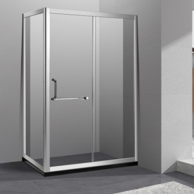 一字整体钢化玻璃移动门淋浴房A1003#