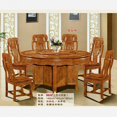 泰国进口橡木实木1.4米1.6米餐桌不包括椅子8828#