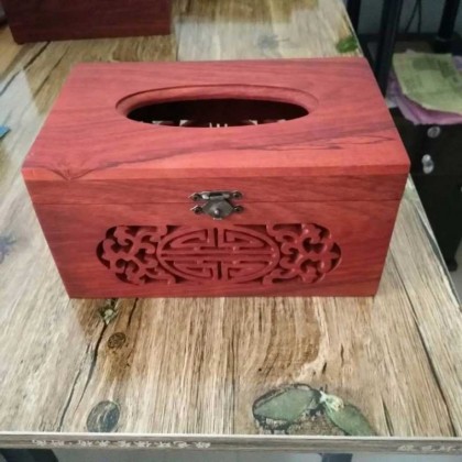香河家具实木素面红木纸抽盒可定做LOGOG003#
