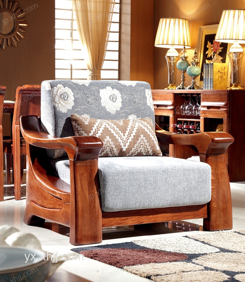 香河实木沙发 客厅沙发组合家具