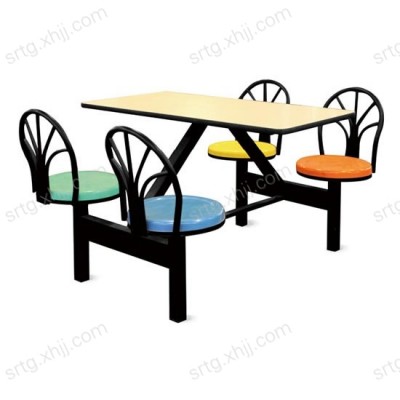 香河学校学生食堂餐桌椅组合04