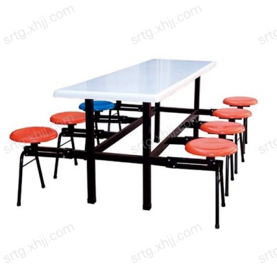 香河不锈钢玻璃钢学校食堂餐桌椅02