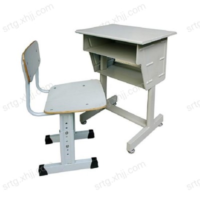 香河促销单人可升降环保课桌椅01