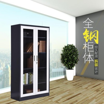 香河通体玻璃平开套色柜