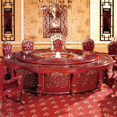 香河电动餐桌大圆桌中式餐桌