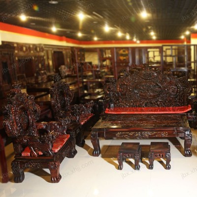 香河新中式客厅红木沙发组合整装套装
