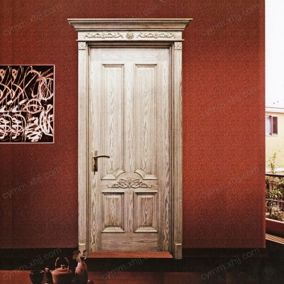 香河白色仿古雕刻复合门 家用木门A029