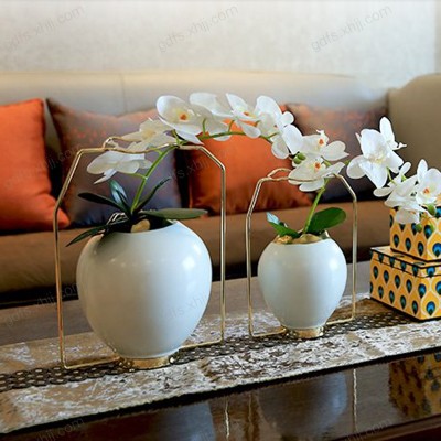 香河家居客厅陶瓷花插花器装饰品摆件