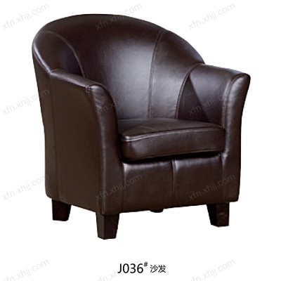 单人美式休闲沙发 皮沙发J036
