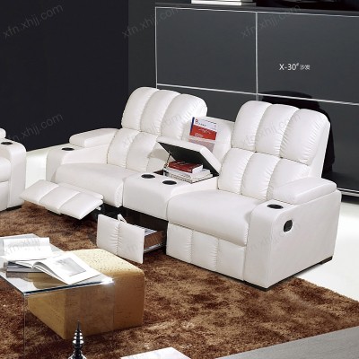 夏凡尼多功能沙发休闲多功能客厅沙发双人三人牛皮沙发X-30