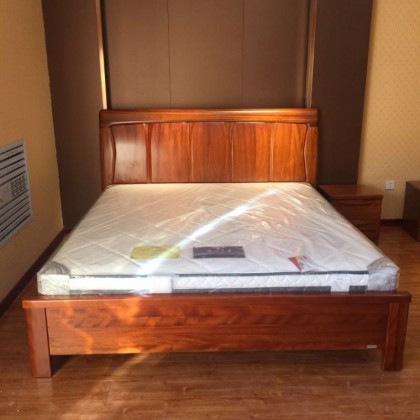 金丝檀木实木床卧室家具穗宝品牌厂家批发双人床1.8米1.5米