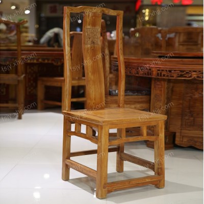 香河实木长方形明式榆木酒店家用餐椅SMY-02
