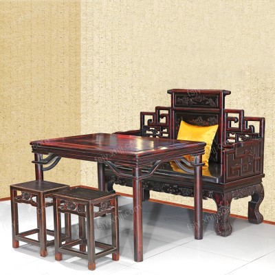 香河中式仿古雕花用餐桌椅SMCZ-020