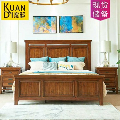 宽邸美式家具1.5-1.8米实木床