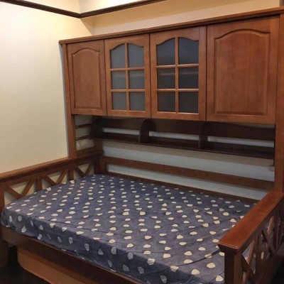 古典实木多功能组合床 带柜子儿童床