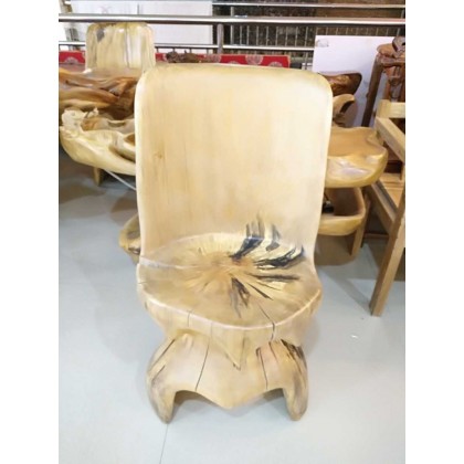 香河实木原生态根雕茶台靠背椅