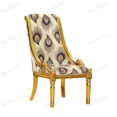 欧式餐椅 时尚软包实木椅子