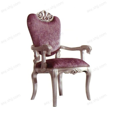 欧式实木餐椅 新古典雕花高端酒店椅子