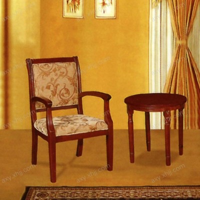 香河酒店单人实木座椅沙发