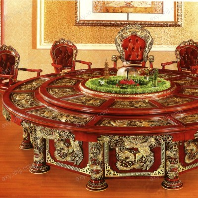 香河高档酒店大型餐桌 自动转圆形餐桌