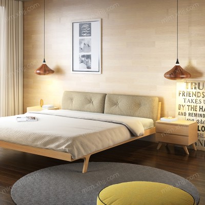 北欧风格卧室床家具C007