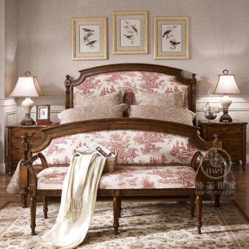 美式卧室床1740