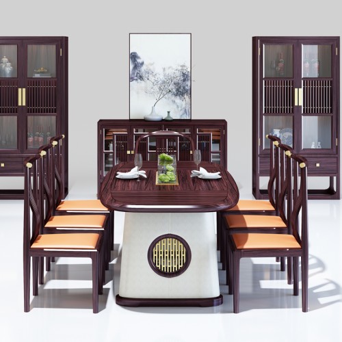 轻奢新中式餐桌椅1001