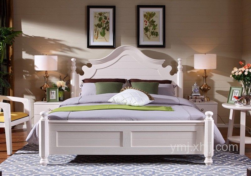巴克庄园白色时尚新款床S5078 巴克庄园白色时尚新款床S5078