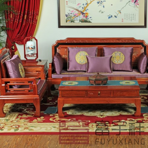 刺绣中式坐垫实木家具沙发靠垫FYX-C005-1