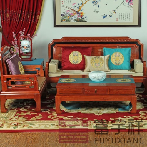 刺绣中式沙发坐垫抱枕扶手枕FYX-C004