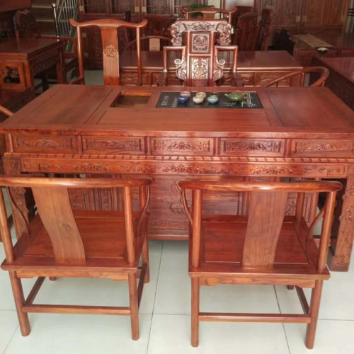 中式实木书桌 办公茶台桌01