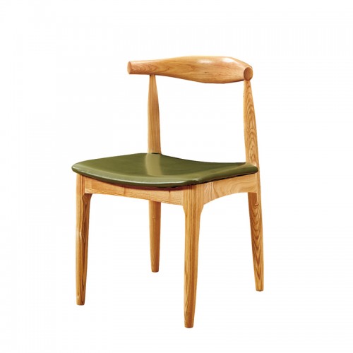 北欧实木餐桌椅牛角椅17