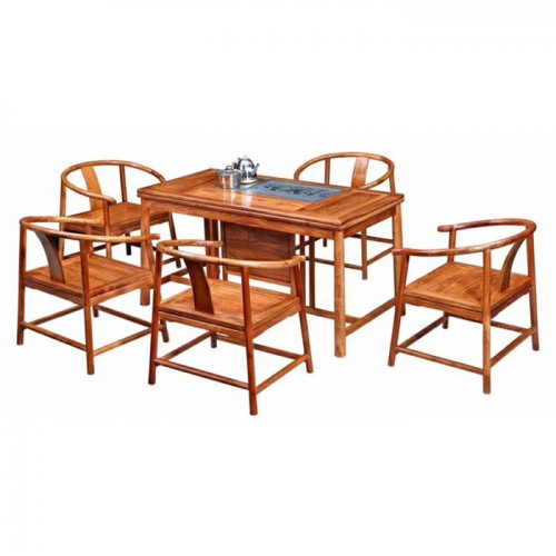 红木茶台桌椅组合 刺猬紫檀茶桌06