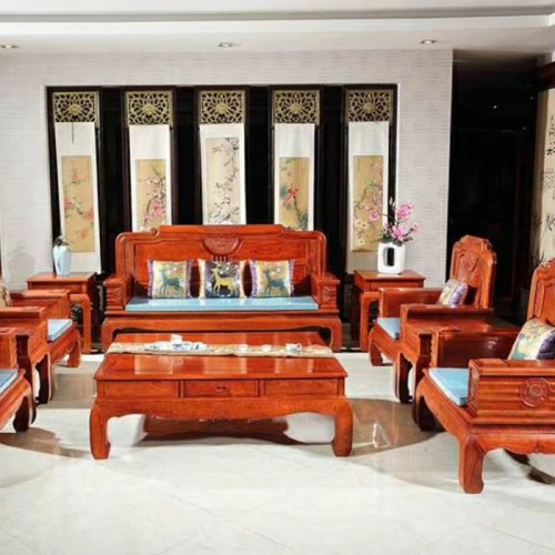 红木中式家具 古典缅甸沙发23