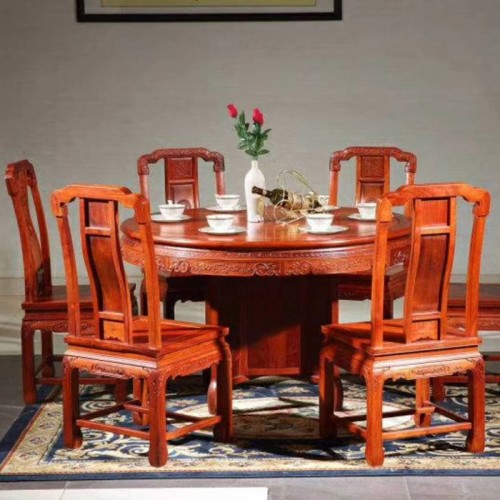 红木缅花餐桌椅09