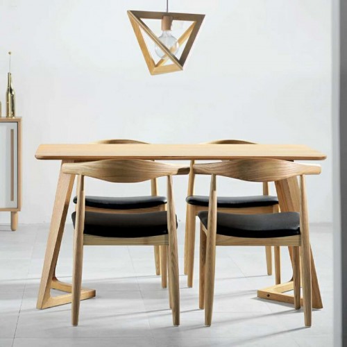 实木北欧现代餐桌椅组合16