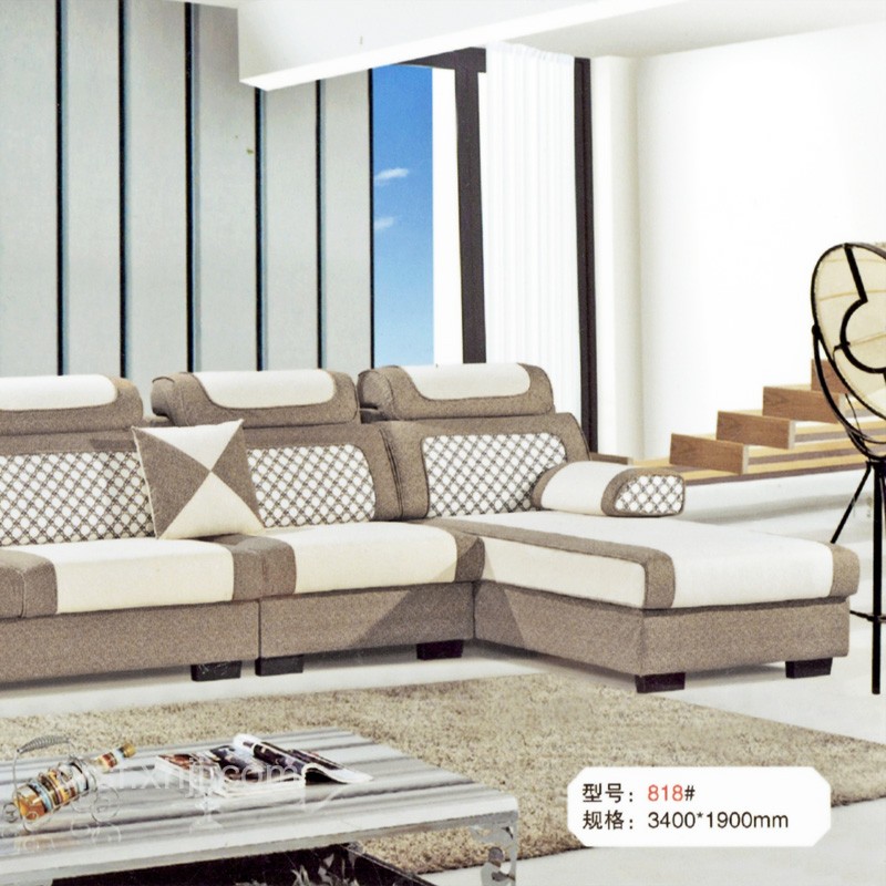 新款简约现代布艺沙发818