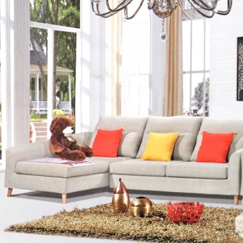 实木布艺转角沙发可拆洗835