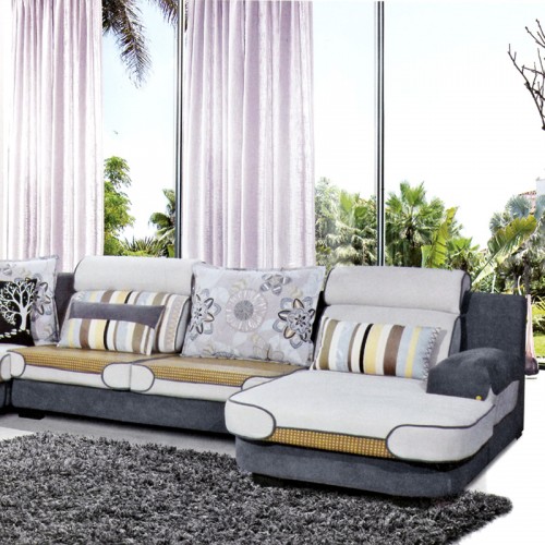 现代简约别墅休闲布艺沙发855