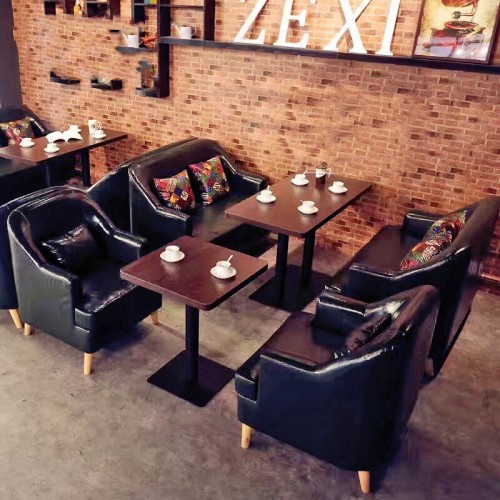 北欧风格创意咖啡厅西餐厅桌椅套装组合28