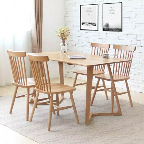实木北欧餐桌椅组合现代简约长方形餐桌16
